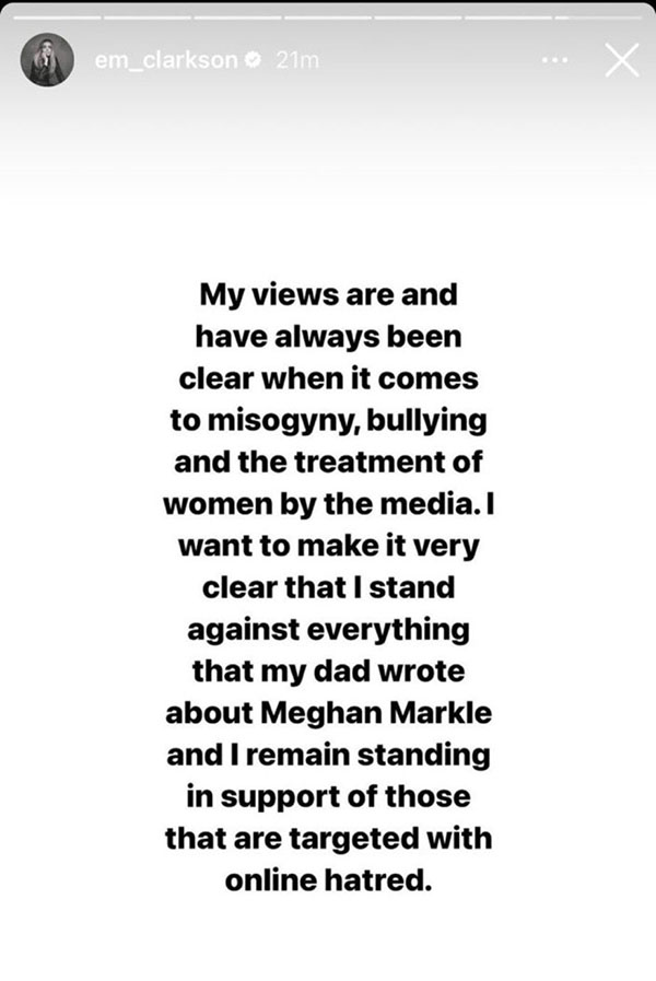 Em clarkson jeremy clarkson comments
